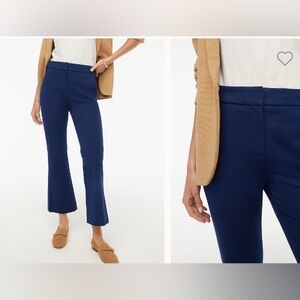 J. Crew Kelsey Antique Navy Blue Cotton Blend Flare Pants Trousers Womens Size 4